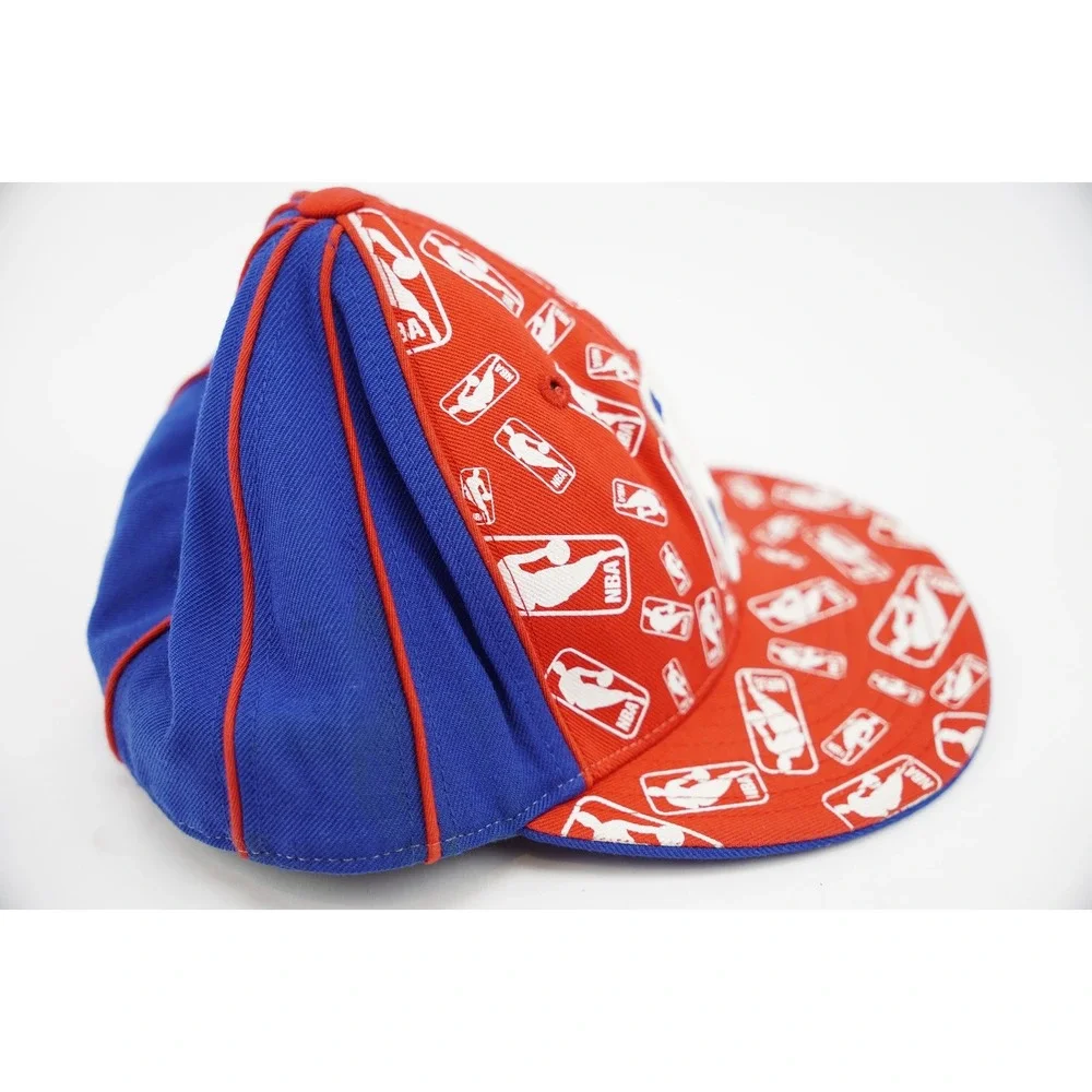 Vintage Red Blue Piping Adidas NBA Logoman Hat Cap‎ Size 7 1/4 Rare VGC